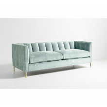 Modern Sofa Small Space Comfortable Channel Fresh Mint Green Living Room Sofa